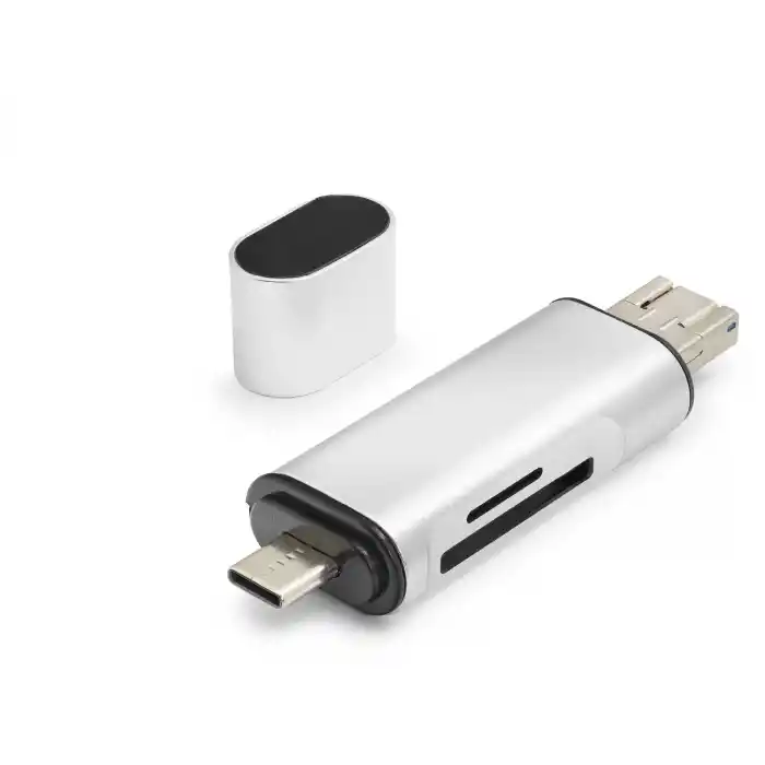 Usb Type-c Otg Kart Okuyucu Sd Microsd 480 Mbps Gri HDX7053