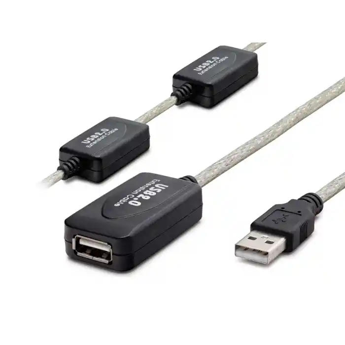 USB Uzatma Kablosu 15 m - Silver Siyah HDX7537