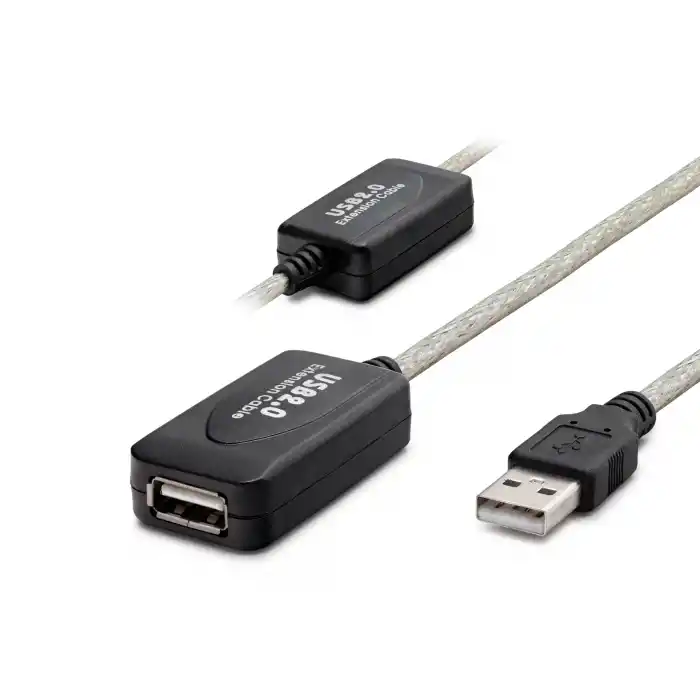 Usb Uzatma Kablosu 20 M - Silver Siyah HDX7515