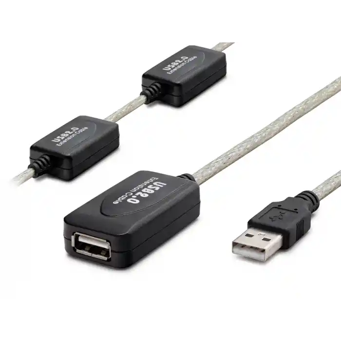 Usb Uzatma Kablosu 25 M - Silver Siyah HDX7546