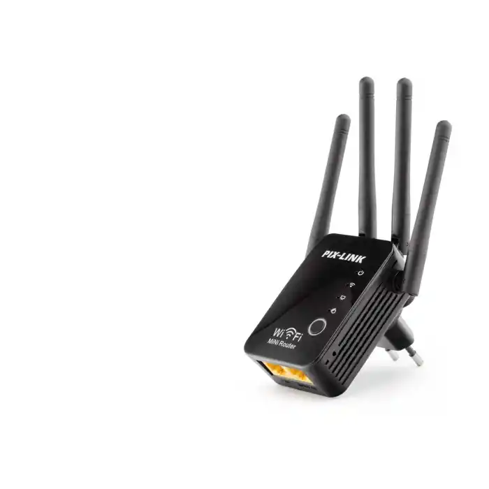 Wıfı Repeater + Router + Ap 300Mbps Siyah LV-WR16
