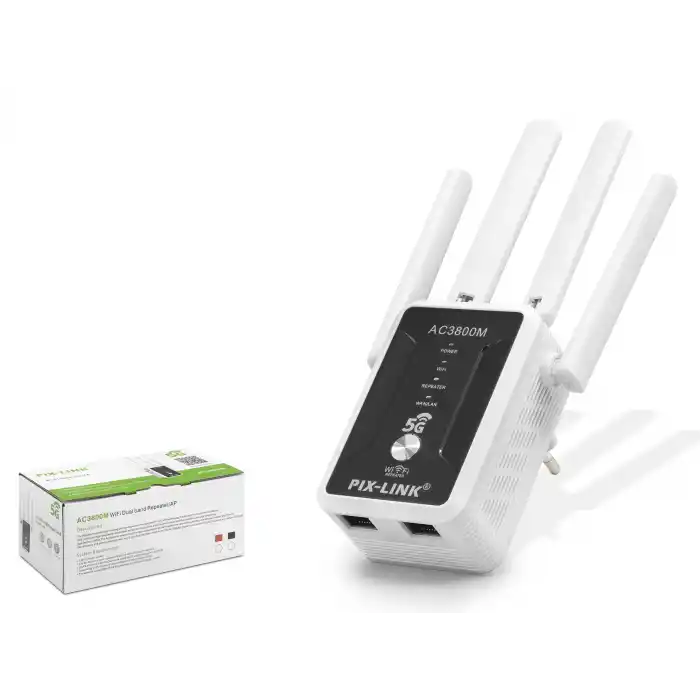 Wifi Repeater - Router / Ap Ac3800 Dual Band - Siyah Beyaz LV-AC32Q