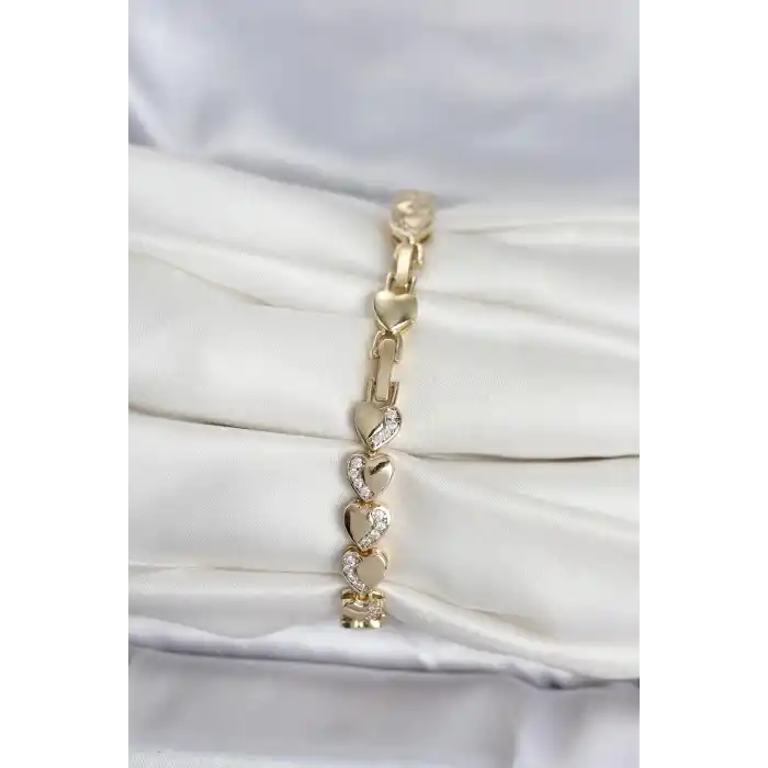 Xuping Kalp Model Gold Renk Kadın Bileklik