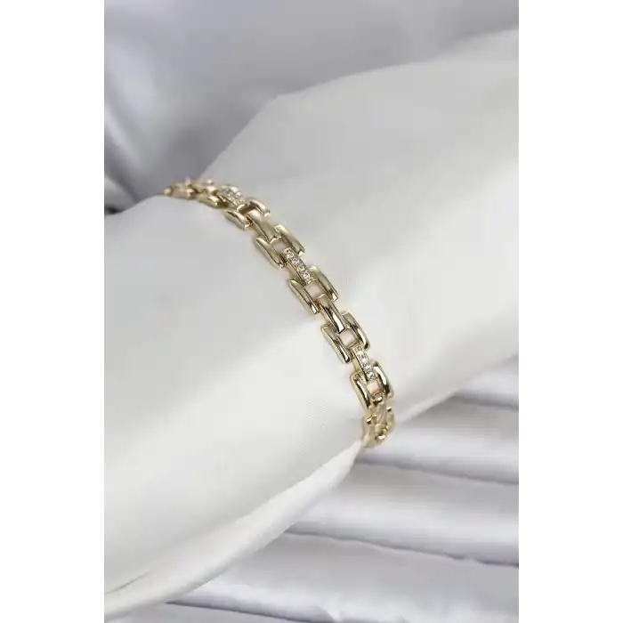 Xuping Zincir Model Gold Renk Kadın Bileklik