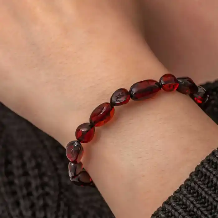 Yetişkin Damla Kehribar Bileklik