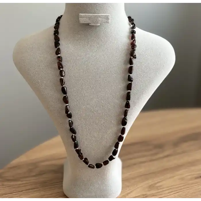 Yetişkin Damla Kehribar Kolye