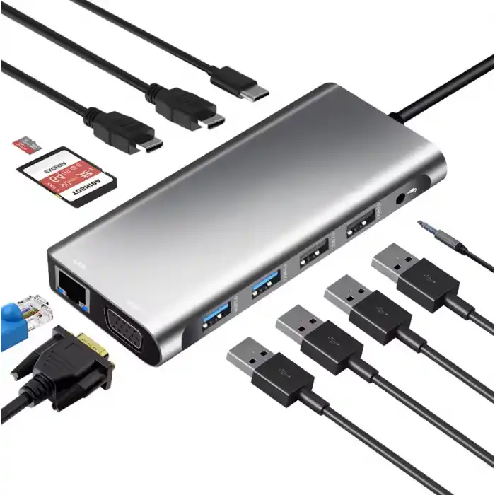 ZR610 Type-C 12 İn 1 Çift Hdmı