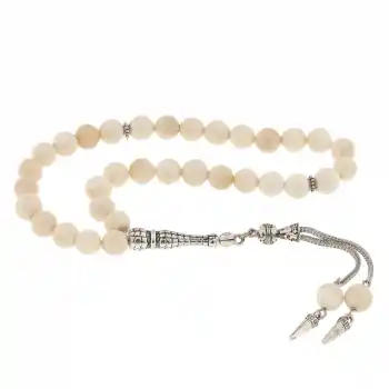 ​Doğaltaş Metal Püsküllü Sedef Taşlı Tesbih