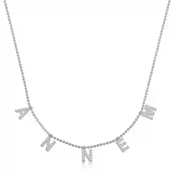 ​Gümüş Annem Yazılı Bayan Kolye