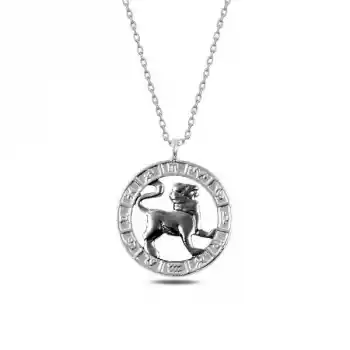 ​​Gümüş Aslan Burcu Kolye