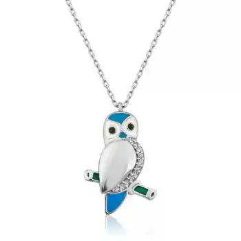 ​Gümüş Baykuş Bayan Kolye