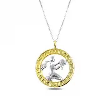 ​Gümüş Gold Başak Burcu Kolye