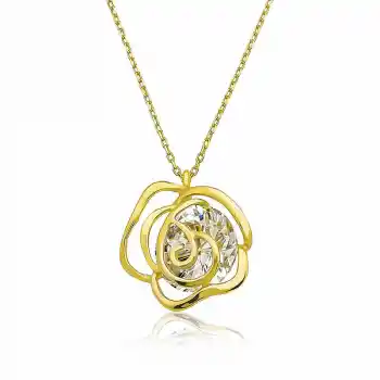 ​Gümüş Gold Gül Kadın Kolye