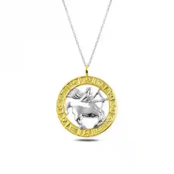 ​Gümüş Gold Yay Burcu Kolye