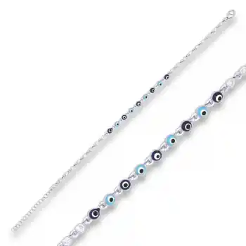 ​Gümüş Nazar Boncuklu Bileklik