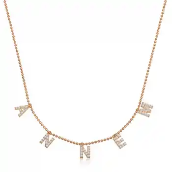 ​Gümüş Rose Annem Yazılı Bayan Kolye