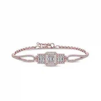 ​Gümüş Rose Baget Bayan Bileklik