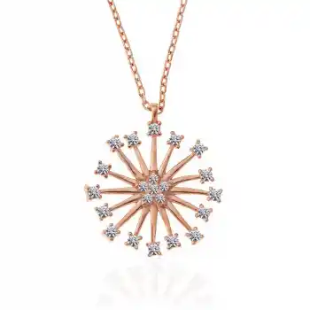 ​Gümüş Rose Çiçek Kadın Kolye