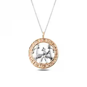 ​Gümüş Rose İkizler Burcu Kolye