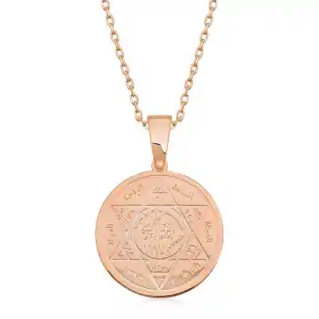 ​Gümüş Rose Süleyman Mührü Kolye