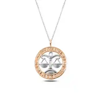 ​Gümüş Rose Terazi Burcu Kolye