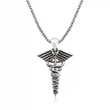 ​Gümüş Tıp Sembolü Kadüse Kolye