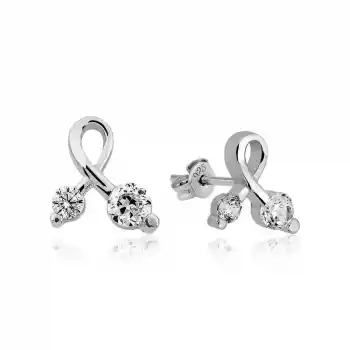 ​Gümüş Zirkon Taşlı Çivili Bayan Küpe