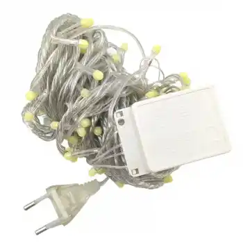 10 M 100 Led Damla Uçlu Led Işık Beyaz Işık Şeffaf Kablo