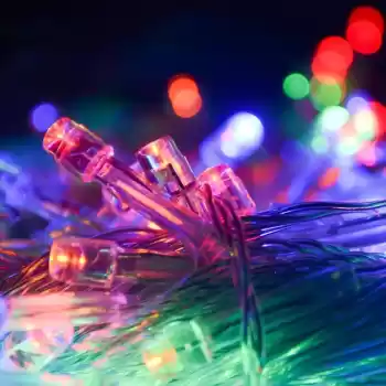 10 Metre 100 Ledli 8 Fonksiyonlu Karışık Renkli RGB Led Lamba (5069)