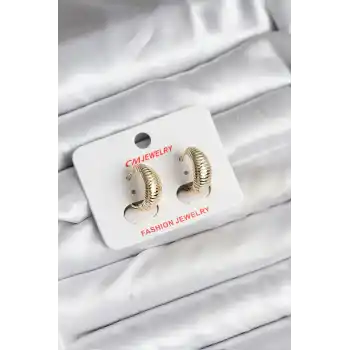 14K Gold Renk Kaplama CM Kadın Küpe