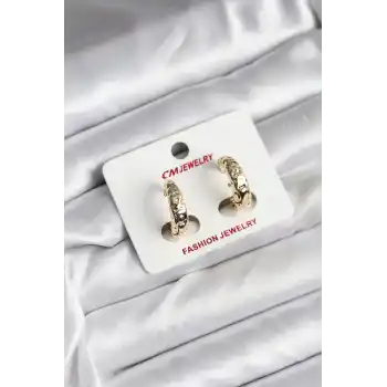 14K Gold Renk Kaplama CM Kadın Küpe