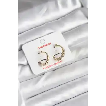 14K Gold Renk Kaplama CM Kadın Küpe