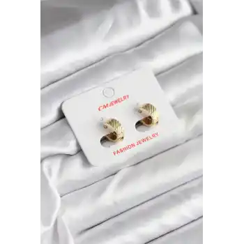 14K Gold Renk Kaplama CM Kadın Küpe