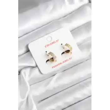 14K Gold Renk Kaplama CM Kadın Küpe