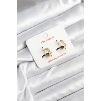 14K Gold Renk Kaplama CM Kadın Küpe