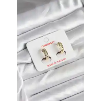 14K Gold Renk Kaplama CM Kadın Küpe