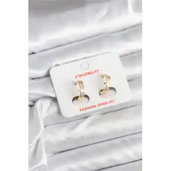 14K Gold Renk Kaplama CM Kadın Küpe