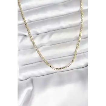 14K Gold Renk Kaplama Ezme Zincir Model CM Kadın Kolye
