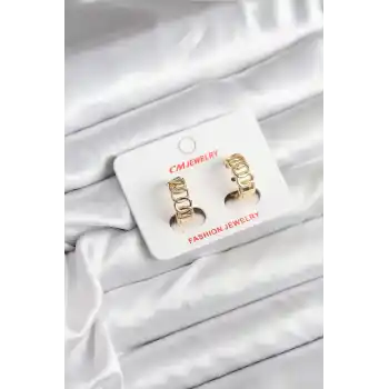 14K Gold Renk Kaplama Samanyolu Model CM Kadın Küpe