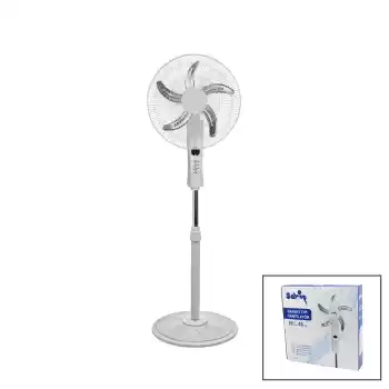 18 İNC 45 CM KUMANDALI  SANAYİ TİPİ AYAKLI VANTİLATÖR 5-METAL PERVANE 3-KADEME HIZ 65W Y:137CM (5069)
