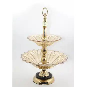 2 Katlı Cam Şekerlik Alk3177