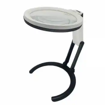 2X5X120Mm 10 Ledli Masaüstü Büyüteç