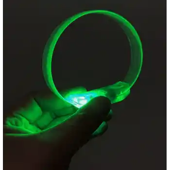 3 Modlu Pilli LED Işıklı Esnek Parti Bilekliği Yeşil