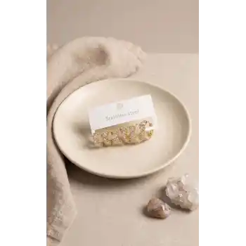 316L Çelik Gold Renk Baget Zirkon Taşlı Halka Küpe Seti