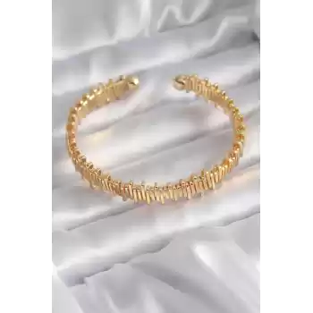 316L Çelik Gold Renk Dorika Model Kadın Bileklik