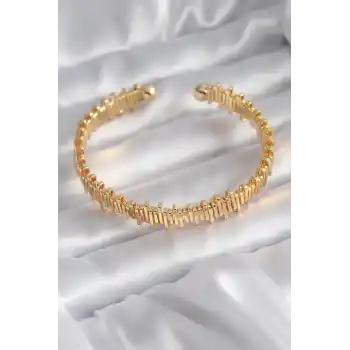 316L Çelik Gold Renk Dorika Model Kadın Bileklik