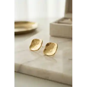 316L Çelik Gold Renk Ters Bombe Model Küpe