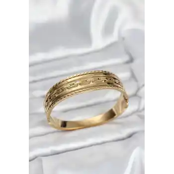 316L Çelik Gold Renk Vintage Model Kadın Kelepçe Bileklik