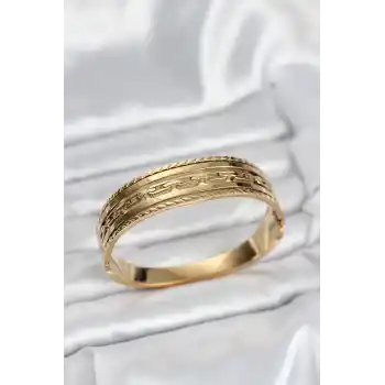 316L Çelik Gold Renk Vintage Model Kadın Kelepçe Bileklik