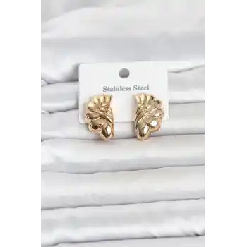 316L Çelik Gold Renk Vintage Model Kadın Küpe